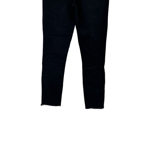 Reformation High Waist Skinny Jeans‎ Destroyed Faded Black Denim Size 24 - Picture 10 of 12
